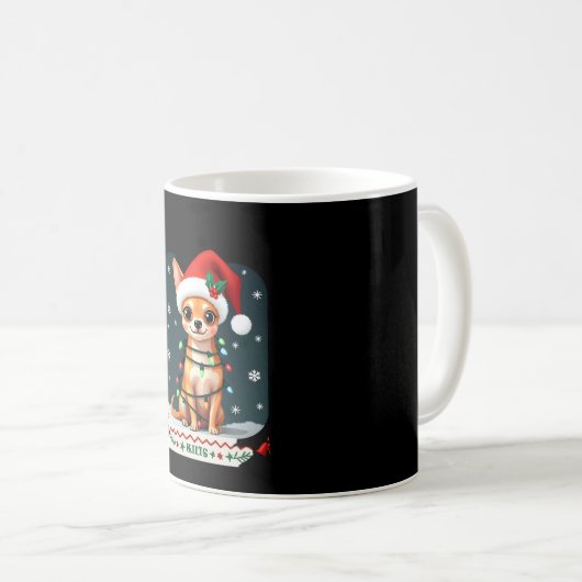 Mug Chihuahua Christmas Santa Ugly Sweater Dog Lover X (Devant droit)