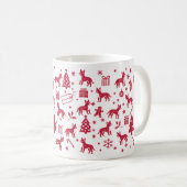 Mug Chihuahua Design de Noël (Devant droit)