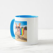 Mug Chihuahua Dog à la plage (Devant gauche)