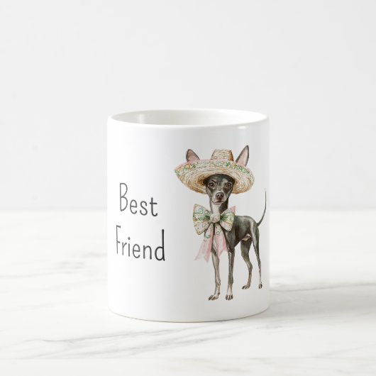 Mug Chihuahua Dog in Hat Best Friend   (Centre)