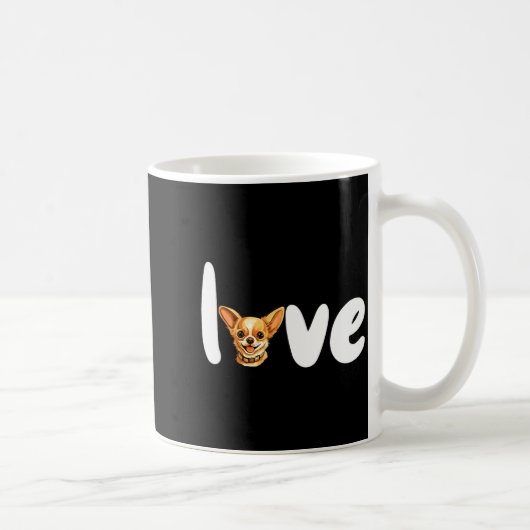 Mug Chihuahua Dog Love For Valentines Day (Droite)