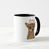 Mug Chihuahua Et Tiara (Devant droit)