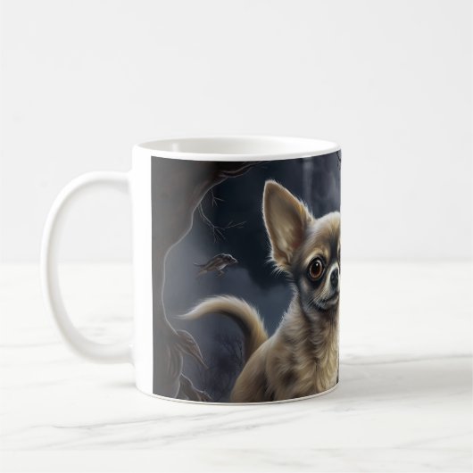 Mug chihuahua Halloween effroi (Gauche)