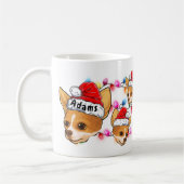 Mug Chihuahua Head Santa Hat Chien de Noël (Gauche)