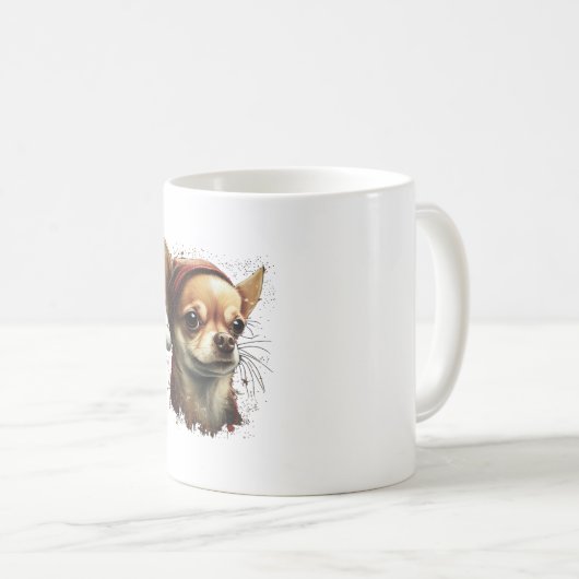 Mug Chihuahua Joyeux Noël X-Mas Tree Cute (Devant droit)