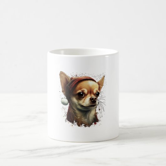 Mug Chihuahua Joyeux Noël X-Mas Tree Cute (Centre)