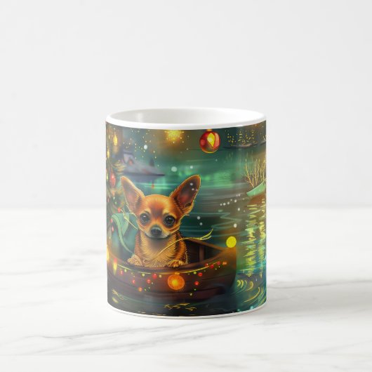 Mug Chihuahua Noël Festive Voyage (Centre)