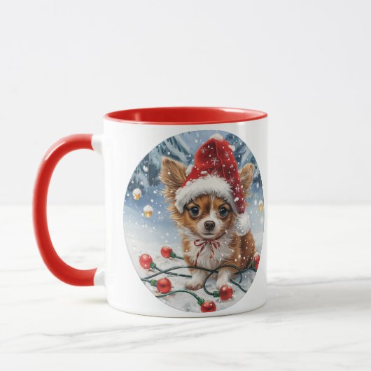 Mug Chihuahua Noël Santa Chien (Gauche)