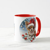 Mug Chihuahua Noël Santa Chien (Devant droit)