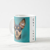 Mug Chihuahua noir et feu (Devant gauche)