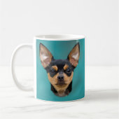 Mug Chihuahua noir et feu (Gauche)
