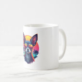 Mug Chihuahua peinture Abstraite couleur mignonne Chie (Devant droit)