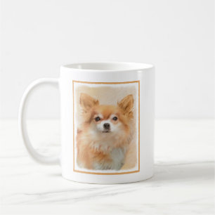 Mug Chihuahua Peinture de Chien à long Haired Art orig