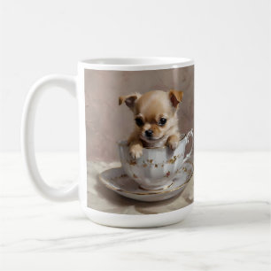 Mug Chihuahua Puppy Dans Une Peinture À Huile De Teint