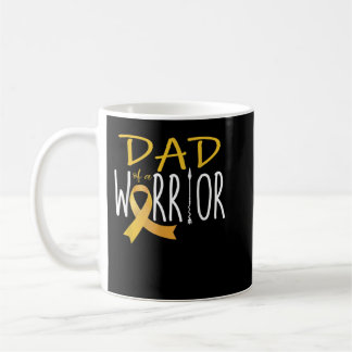 Mug Childhood cancer awareness Dad of a warrior 