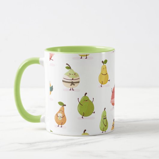 Mug Children's pattern of fun pears (Gauche)