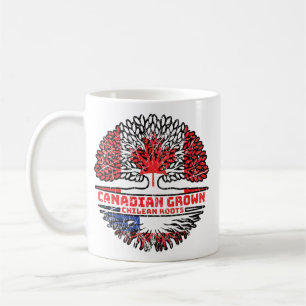 Mug Chili Chilien Canada Drapeau des racines d'arbres