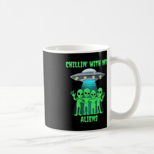 Mug Chillin Avec Mes Aliens Halloween Garçons Filles E (Droite)