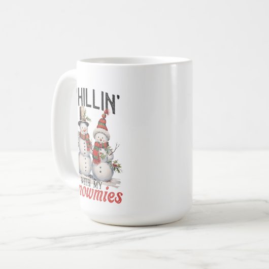 Mug Chillin' Avec Mes Neiges Mignonne Snowman (Devant gauche)