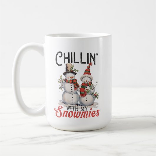 Mug Chillin' Avec Mes Neiges Mignonne Snowman (Gauche)