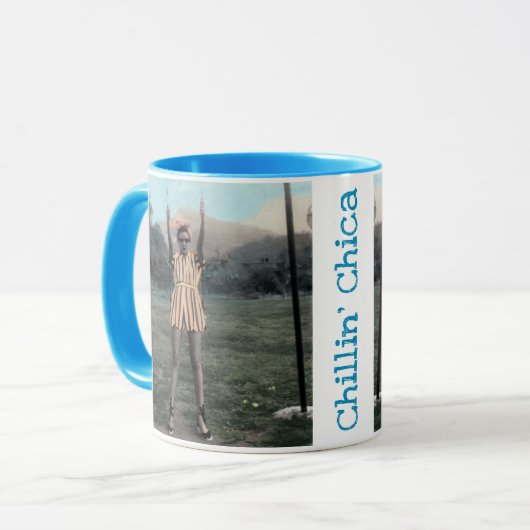 Mug Chillin' Chica - Bleu (Devant gauche)