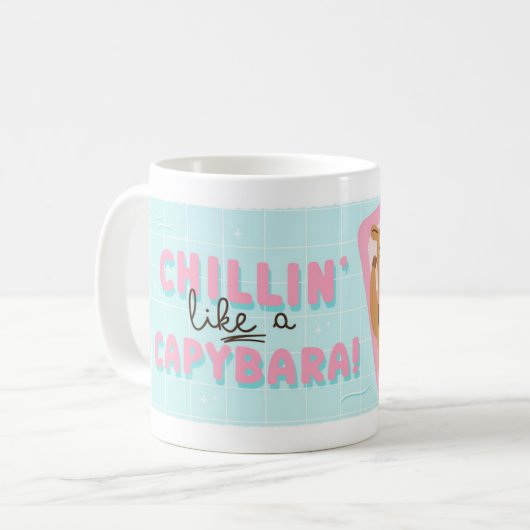 Mug Chillin' like a Capybara Funny Summer tendance (Devant gauche)