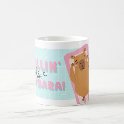 Mug Chillin' like a Capybara Funny Summer tendance (Centre)