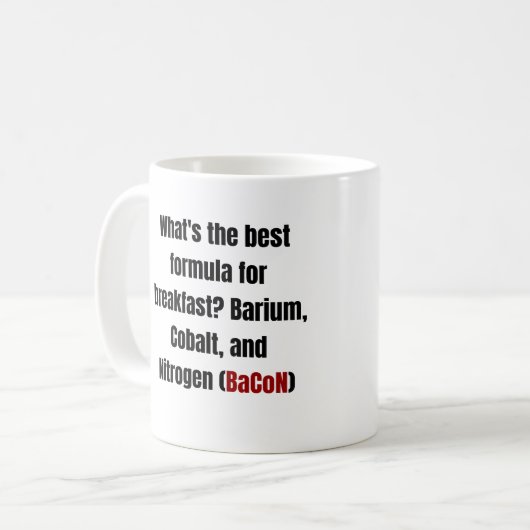 Mug Chimie Bacon Pun (Devant gauche)