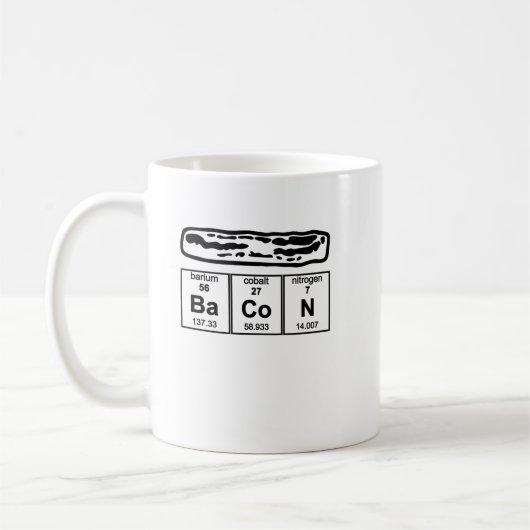 Mug Chimie classique de la balise Bacon (Gauche)