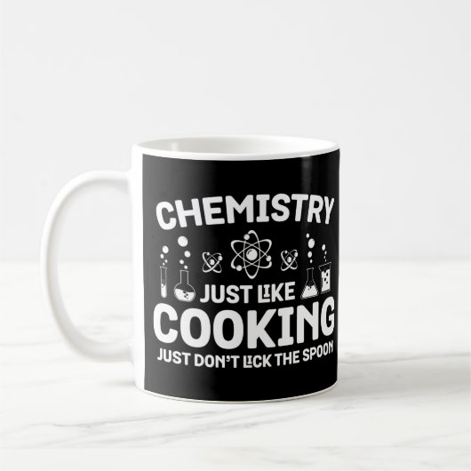 Mug Chimie Comme Cuisine Ne pas lick Spoon (Gauche)