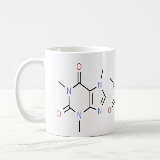 Mug "Chimie de la caféine moléculaire" (Gauche)