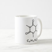 Mug Chimie de la molécule de caféine Science du café (Devant droit)