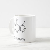 Mug Chimie de la molécule de caféine Science du café (Devant gauche)