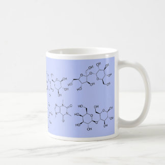 Mug chimie de thé et de café dans le bleu