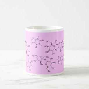 Mug chimie de thé et de café dans le rose