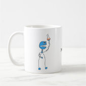 Mug Chimie drôle de robot de bande dessinée de geek (Gauche)