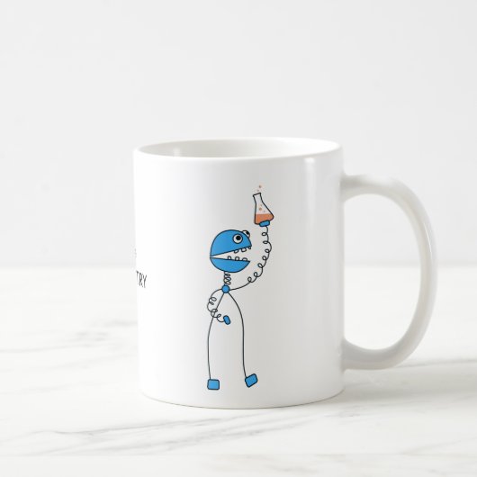 Mug Chimie drôle de robot de bande dessinée de geek (Droite)