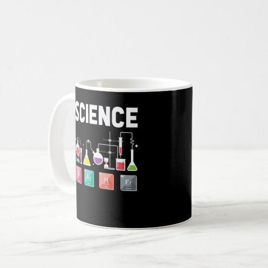 Mug Chimie Éléments Laboratoire Sciences Enseignant (Devant gauche)