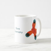 Mug Chimie faite sur commande d'amour de la molécule I (Devant droit)