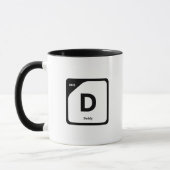 Mug Chimie Monogramme moderne Élégant simple pour papa (Gauche)