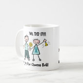 Mug Chimio Bell - ruban de Teal de Cancer ovarien (Devant gauche)