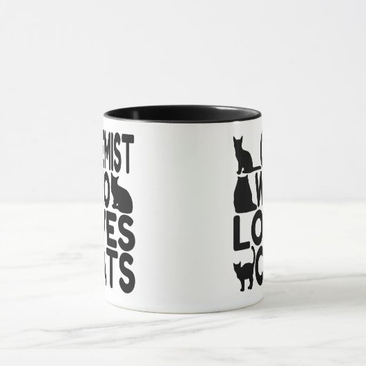 Mug Chimiste aime les chats (Centre)