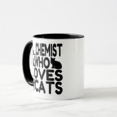 Mug Chimiste aime les chats (Devant gauche)