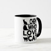 Mug Chimiste aime les chats (Devant droit)