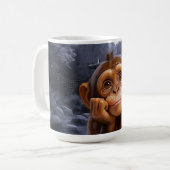 Mug Chimp en porcelaine lune (Devant gauche)