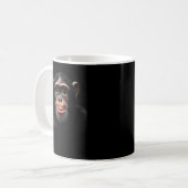 Mug Chimpanzé à visage de singe drôle (Devant gauche)