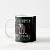 Mug Chimpanzé Animal Hommes Femmes Enfants Vilain Noël (Gauche)