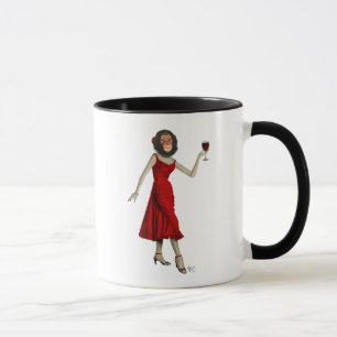 Mug Chimpanzé avec du vin