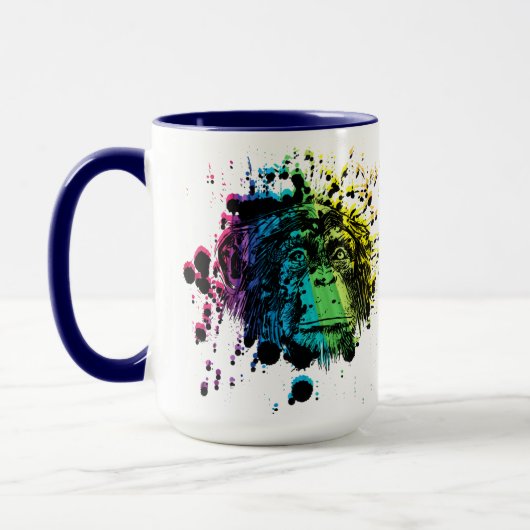 Mug Chimpanzé d'arc-en-ciel (Gauche)