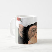 Mug Chimpanzé de Père Noël (Devant gauche)